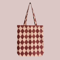 Katoenen tas | Diamond - Light Salm / Radicchio 