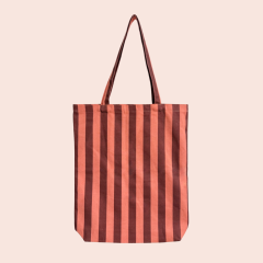 Katoenen tas | Stripes - Sweet Pink / Plum