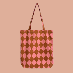 Katoenen tas | Diamond - Sweet Pink / Caramel 
