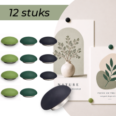 Magneten - set van 12 | Apple/forest/black