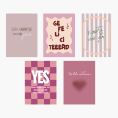 Wenskaarten | Set van 5 stuks