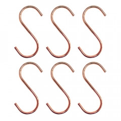 S-haakjes Rose goud  9,5cm | Set van 6 S-haken