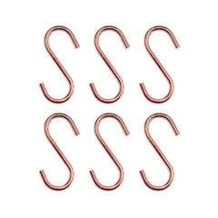 S-haakjes Rose goud  6cm | Set van 6 S-haken