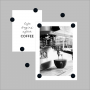 Posters  A4 + A5  + Magneten rond - Zwart 