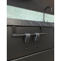 Handdoekstang over keukenkastdeur - Zwart | incl. 2x S-haak hangers