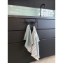 Handdoekstang over keukenkastdeur - Zwart | incl. 2x S-haak hangers