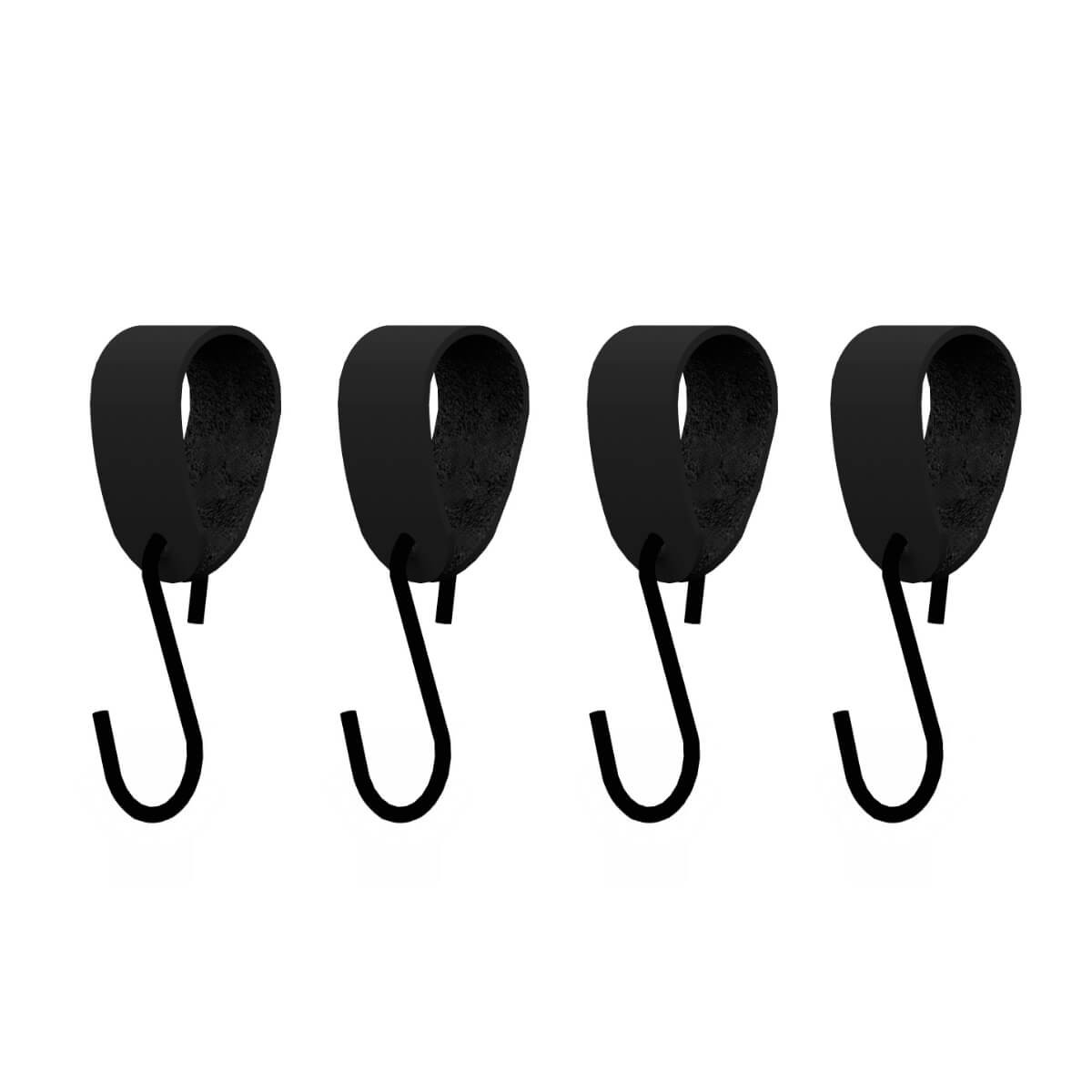 S-haak Zwart- Leren s-haak hanger Zwart (S-haken S-haakjes)