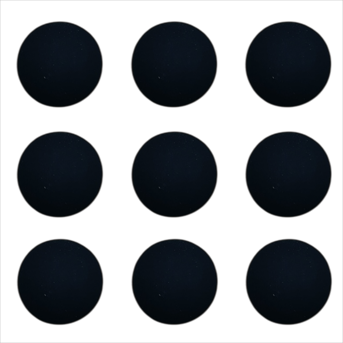 Magneten rond - Zwart - set van 9 stuks