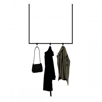 Zwart stalen plafond kapstok 100cm MOOYS - HOYA living ( handdoekenrek - kledingrek)