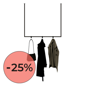 Kapstok Zwart metaal 100cm