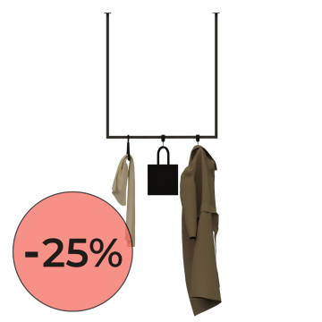 Kapstok Zwart metaal 80cm